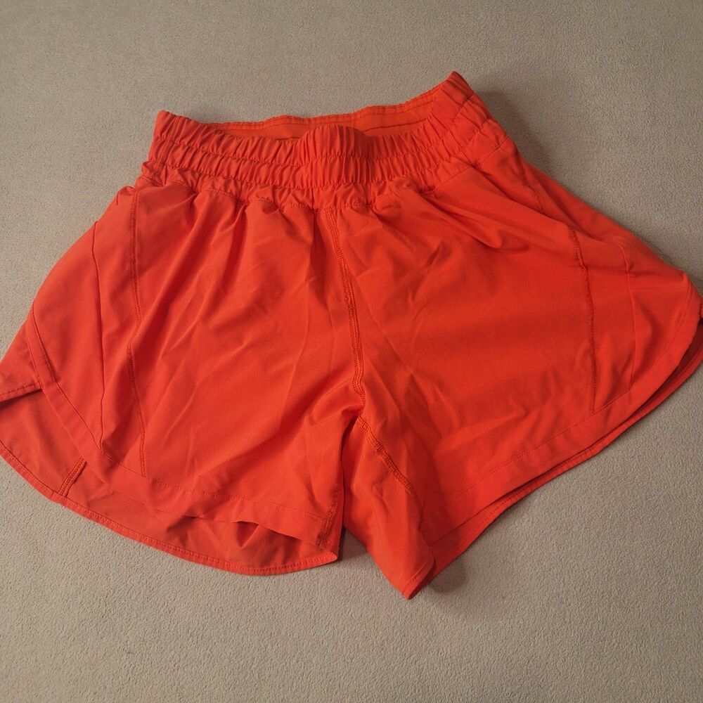 Lululemon Hotty Hot Red Lined Short Size 4